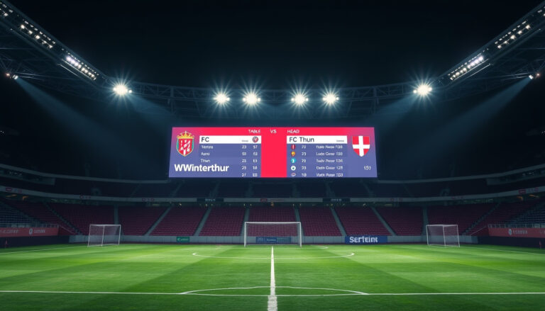 FC Winterthur gegen FC Thun: Tabelle, Platzierungen & H2H